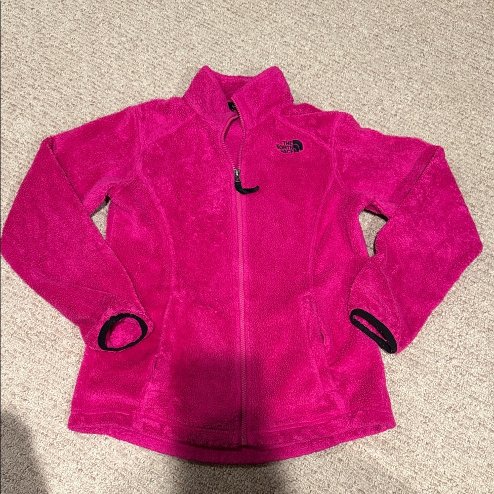 The North Face Girls Large Pink Fuzzy Jacket